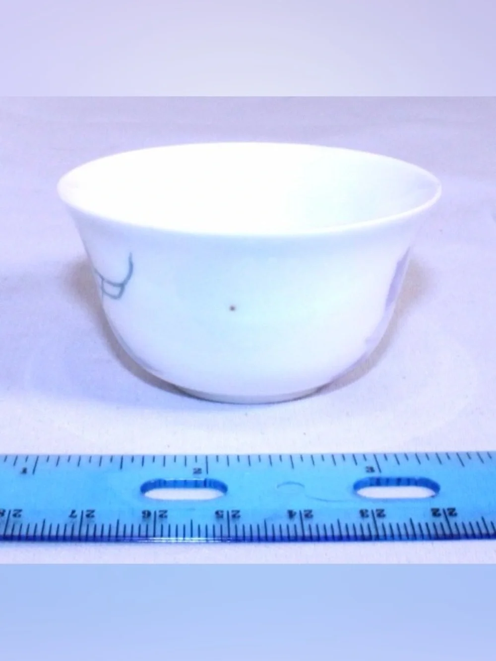 Vintage Floral Porcelain Teacup in Lavender and Green